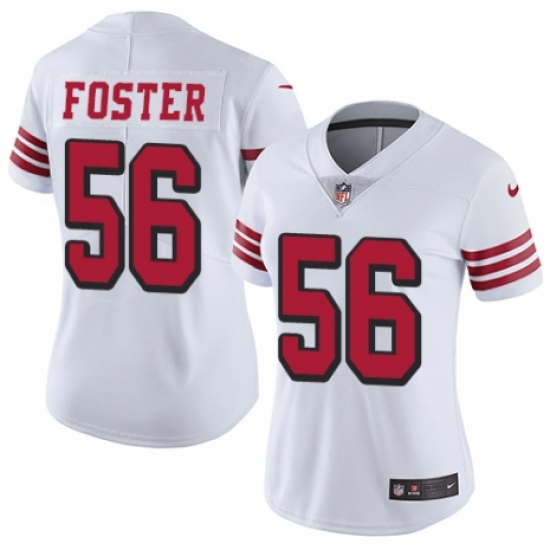 Women's Nike San Francisco 49ers 56 Reuben Foster Limited White Rush Vapor Untouchable NFL Jersey