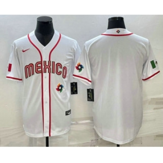 Men's USA Baseball Blank 2023 White World Classic Stitched Jersey