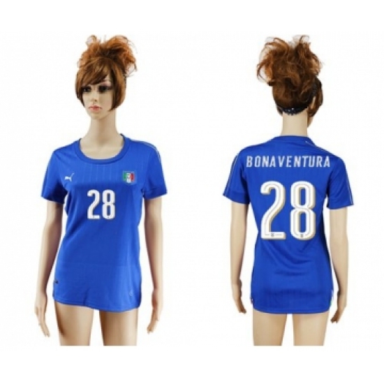 Women's Italy 28 Bonaventura Home Soccer Country Jersey