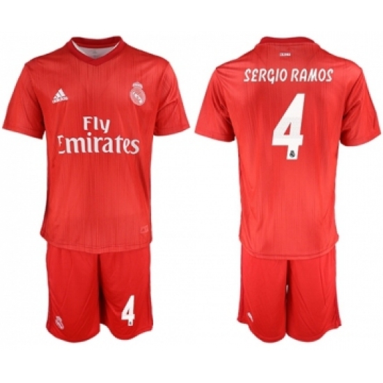 Real Madrid 4 Sergio Ramos Third Soccer Club Jersey