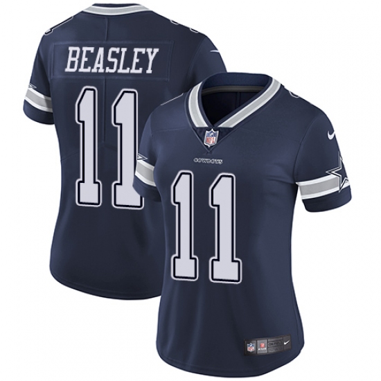 Women's Nike Dallas Cowboys 11 Cole Beasley Navy Blue Team Color Vapor Untouchable Limited Player NFL Jersey