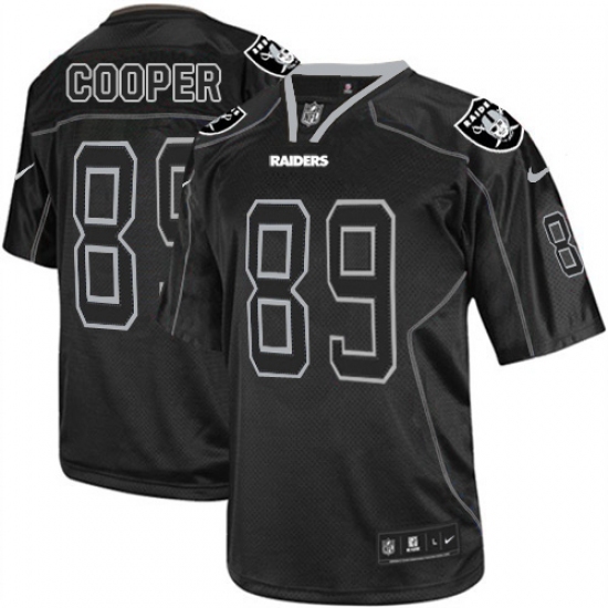 Men's Nike Oakland Raiders 89 Amari Cooper Elite Lights Out Black NFL Jersey