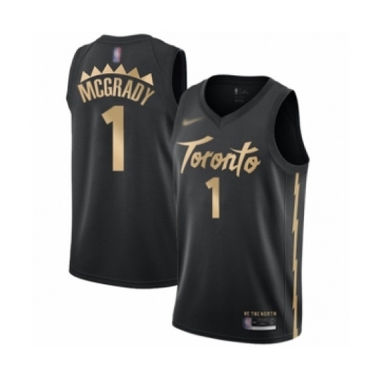 Youth Toronto Raptors 1 Tracy Mcgrady Swingman Black Basketball Jersey - 2019 20 City Edition