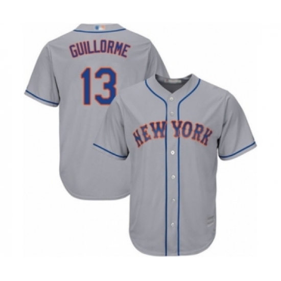Youth New York Mets 13 Luis Guillorme Authentic Grey Road Cool Base Baseball Player Jersey
