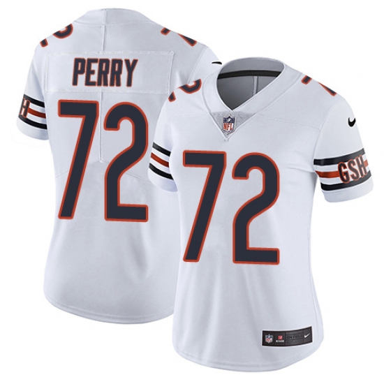 Women's Nike Chicago Bears 72 William Perry White Vapor Untouchable Limited Player NFL Jersey
