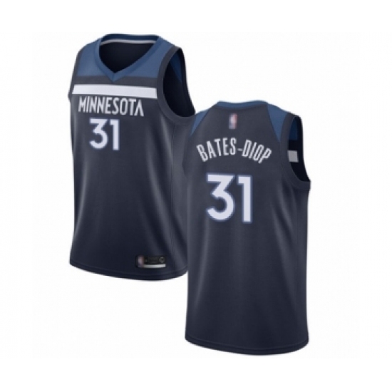 Youth Minnesota Timberwolves 31 Keita Bates-Diop Swingman Navy Blue Basketball Jersey - Icon Edition