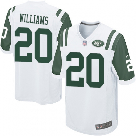Men's Nike New York Jets 20 Marcus Williams Game White NFL Jersey