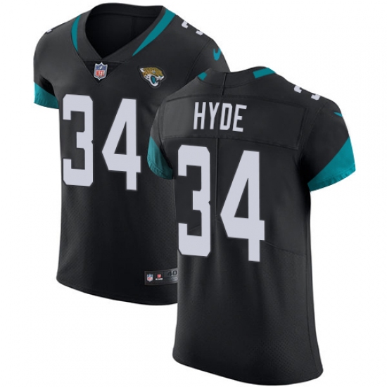 Men's Nike Jacksonville Jaguars 34 Carlos Hyde Black Team Color Vapor Untouchable Elite Player NFL Jersey