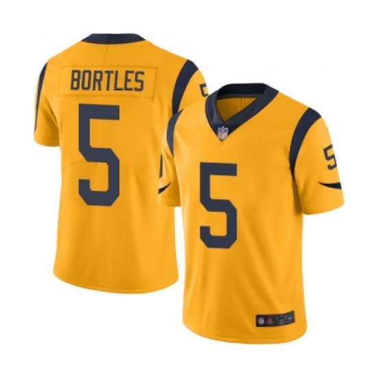 Youth Los Angeles Rams 5 Blake Bortles Limited Gold Rush Vapor Untouchable Football Jersey