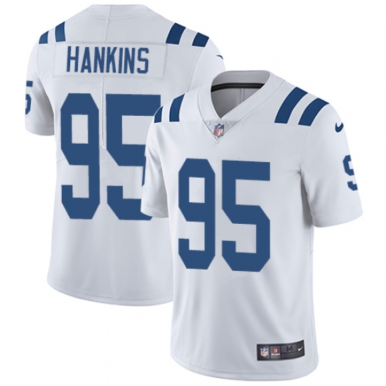 Youth Nike Indianapolis Colts 95 Johnathan Hankins White Vapor Untouchable Limited Player NFL Jersey