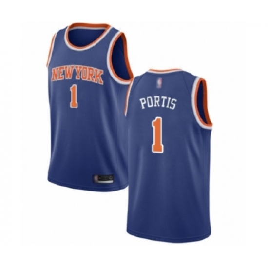 Youth New York Knicks 1 Bobby Portis Swingman Royal Blue Basketball Jersey - Icon Edition