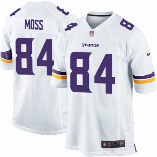 Men's Nike Minnesota Vikings 84 Randy Moss Game White NFL Jersey