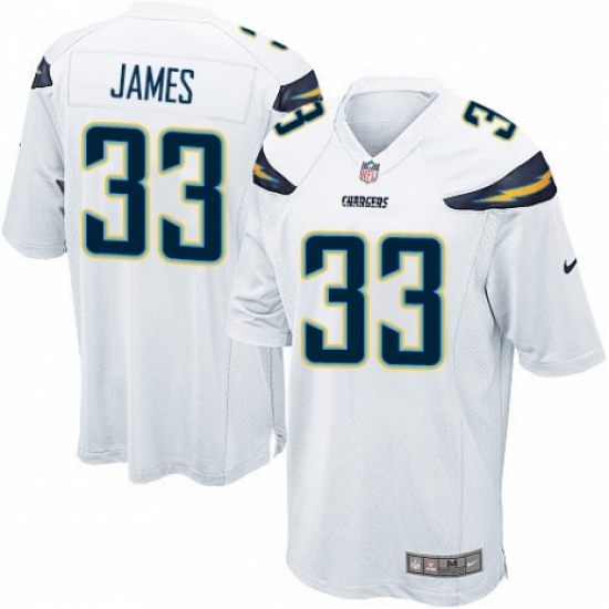 Men's Nike Los Angeles Chargers 33 Derwin James Game White NFL Jersey