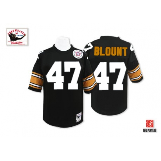 Mitchell And Ness Pittsburgh Steelers 47 Mel Blount Black Team Color Authentic Throwback NFL Jersey