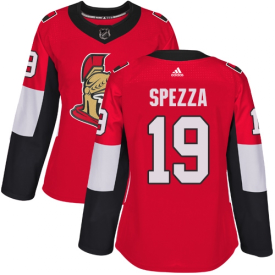 Women's Adidas Ottawa Senators 19 Jason Spezza Premier Red Home NHL Jersey