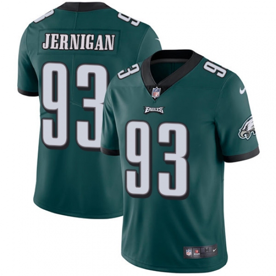 Youth Nike Philadelphia Eagles 93 Timmy Jernigan Midnight Green Team Color Vapor Untouchable Limited Player NFL Jersey