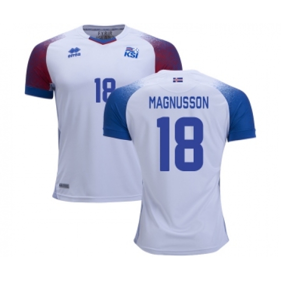 Iceland 18 MAGNUSSON Away Soccer Country Jersey