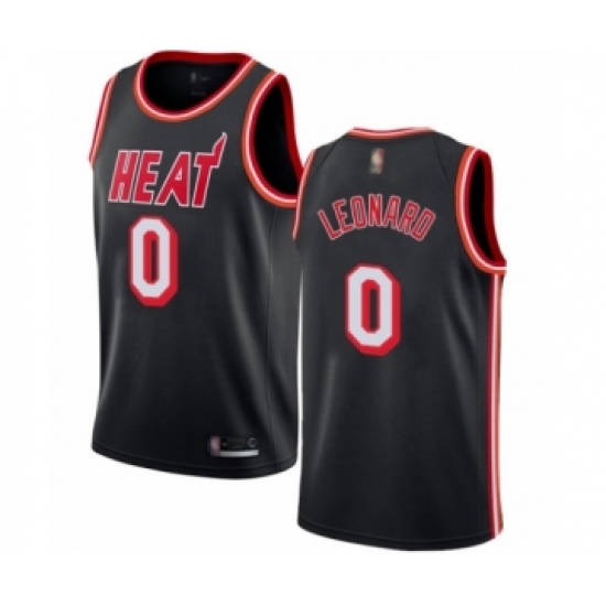 Women's Miami Heat 0 Meyers Leonard Authentic Black Fashion Hardwood Classics Basketball Jersey