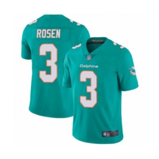 Youth Miami Dolphins 3 Josh Rosen Aqua Green Team Color Vapor Untouchable Limited Player Football Jersey