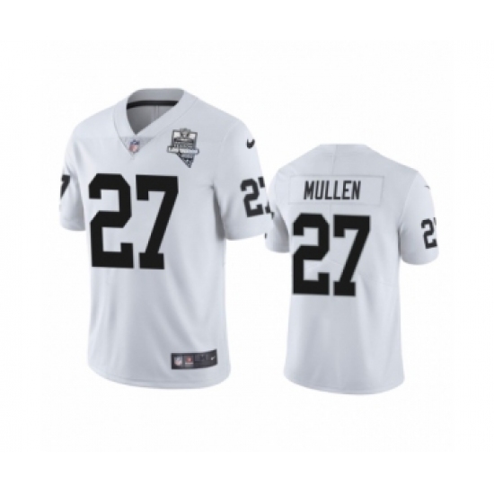 Men's Oakland Raiders 27 Trayvon Mullen White 2020 Inaugural Season Vapor Limited Jersey