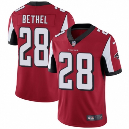 Youth Nike Atlanta Falcons 28 Justin Bethel Red Team Color Vapor Untouchable Limited Player NFL Jersey