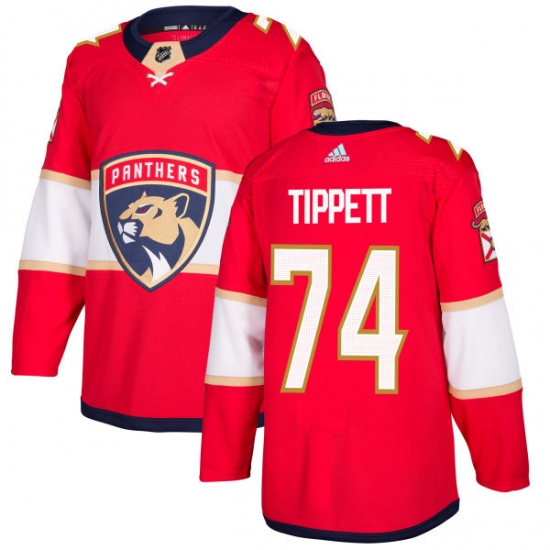 Men's Adidas Florida Panthers 74 Owen Tippett Premier Red Home NHL Jersey