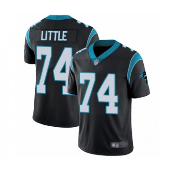 Men's Carolina Panthers 74 Greg Little Black Team Color Vapor Untouchable Limited Player Football Jersey