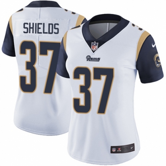 Women's Nike Los Angeles Rams 37 Sam Shields White Vapor Untouchable Limited Player NFL Jersey