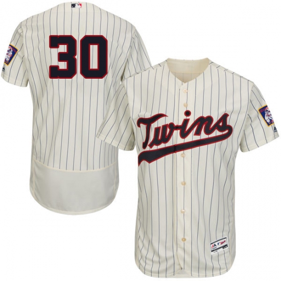 Men's Majestic Minnesota Twins 30 Kennys Vargas Authentic Cream Alternate Flex Base Authentic Collection MLB Jersey