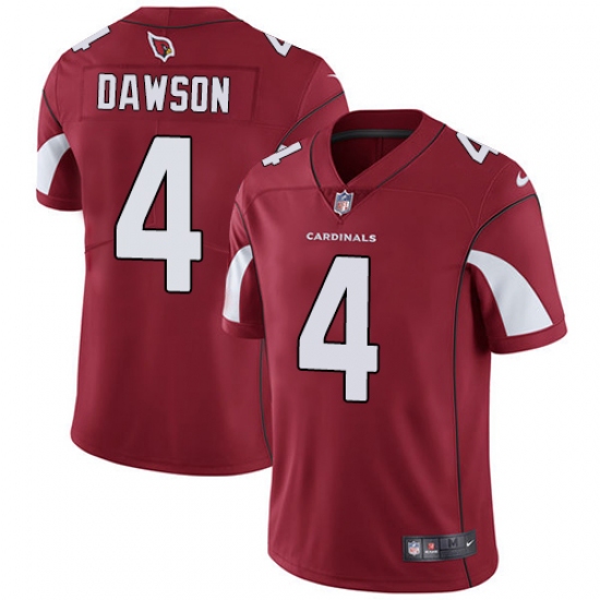 Youth Nike Arizona Cardinals 4 Phil Dawson Red Team Color Vapor Untouchable Limited Player NFL Jersey