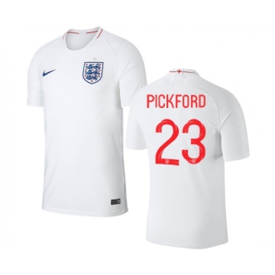 England 23 Pickford Home Thai Version Soccer Country Jersey