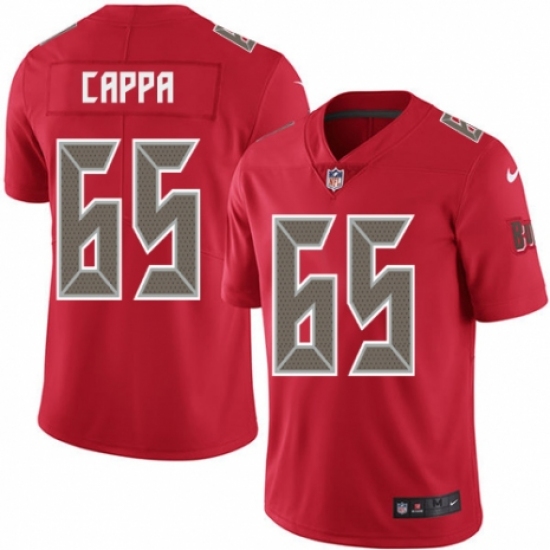 Men's Nike Tampa Bay Buccaneers 65 Alex Cappa Limited Red Rush Vapor Untouchable NFL Jersey