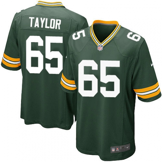 Men's Nike Green Bay Packers 65 Lane Taylor Game Green Team Color NFL Jersey