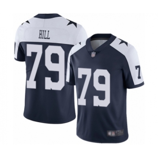 Youth Dallas Cowboys 79 Trysten Hill Navy Blue Throwback Alternate Vapor Untouchable Limited Player Football Jersey
