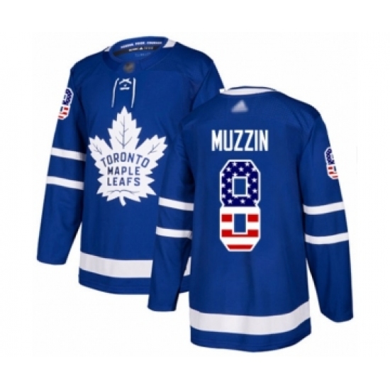 Youth Toronto Maple Leafs 8 Jake Muzzin Authentic Royal Blue USA Flag Fashion Hockey Jersey