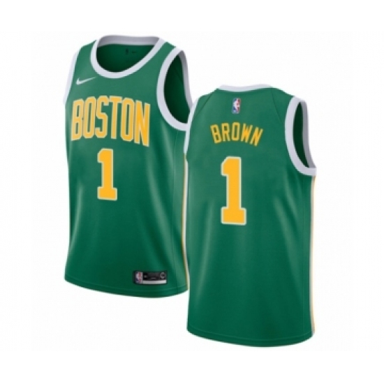 Men's Nike Boston Celtics 1 Walter Brown Green Swingman Jersey - Earned Edition