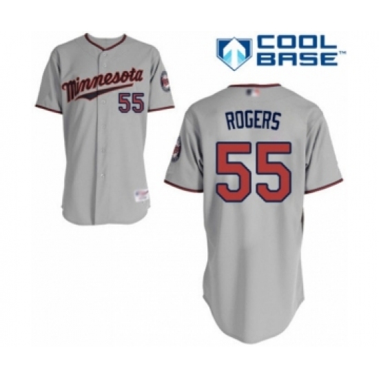 Youth Minnesota Twins 55 Taylor Rogers Authentic Grey Road Cool Base Baseball Player Jersey