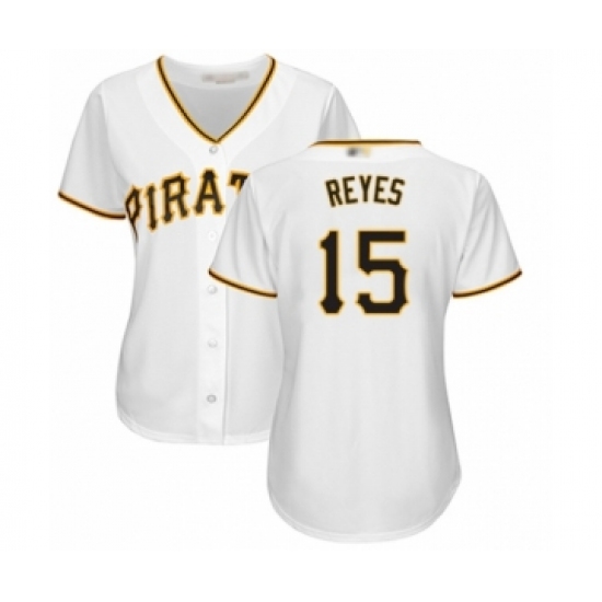 Women's Pittsburgh Pirates 15 Pablo Reyes Authentic White Home Cool Base Baseball Player Jersey