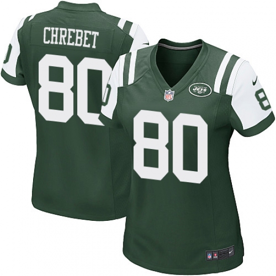 Women's Nike New York Jets 80 Wayne Chrebet Game Green Team Color NFL Jersey
