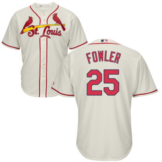 Men's Majestic St. Louis Cardinals 25 Dexter Fowler Replica Cream Alternate Cool Base MLB Jersey