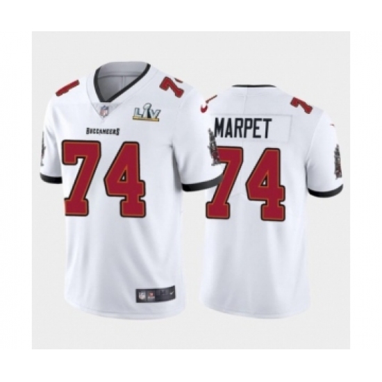 Youth Tampa Bay Buccaneers 74 Ali Marpet White Super Bowl LV Jersey