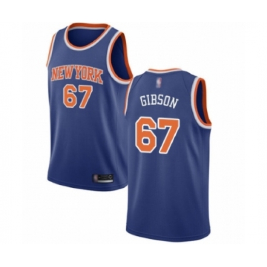 Youth New York Knicks 67 Taj Gibson Swingman Royal Blue Basketball Jersey - Icon Edition