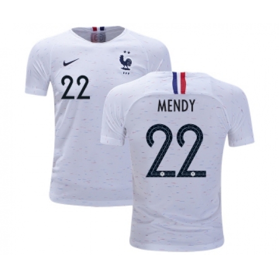 France 22 Mendy Away Kid Soccer Country Jersey