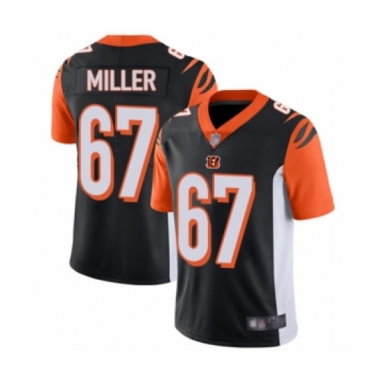 Men's Cincinnati Bengals 67 John Miller Black Team Color Vapor Untouchable Limited Player Football Jersey