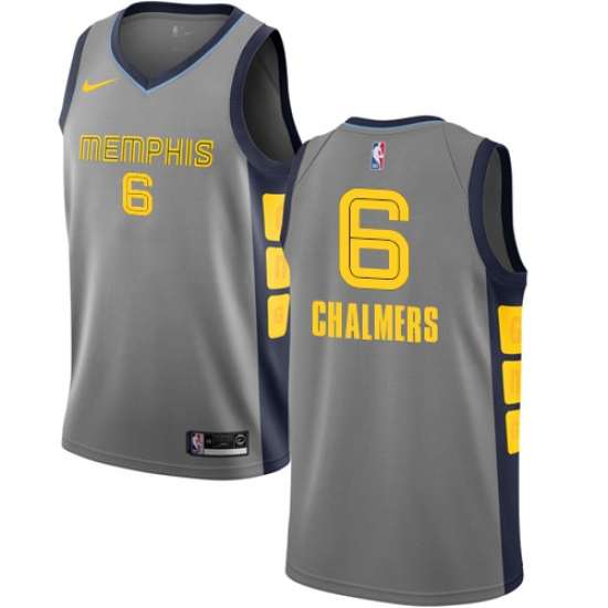Women's Nike Memphis Grizzlies 6 Mario Chalmers Swingman Gray NBA Jersey - City Edition