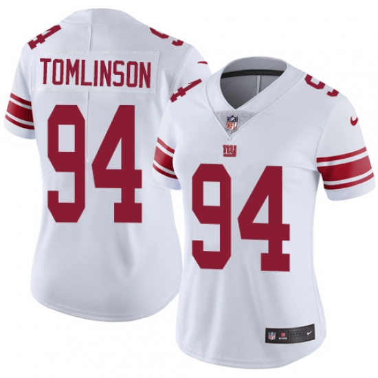 Women's Nike New York Giants 94 Dalvin Tomlinson Elite White NFL Jersey