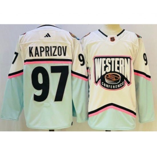 Men's Minnesota Wild 97 Kirill Kaprizov White 2023 All Star Authentic Jersey