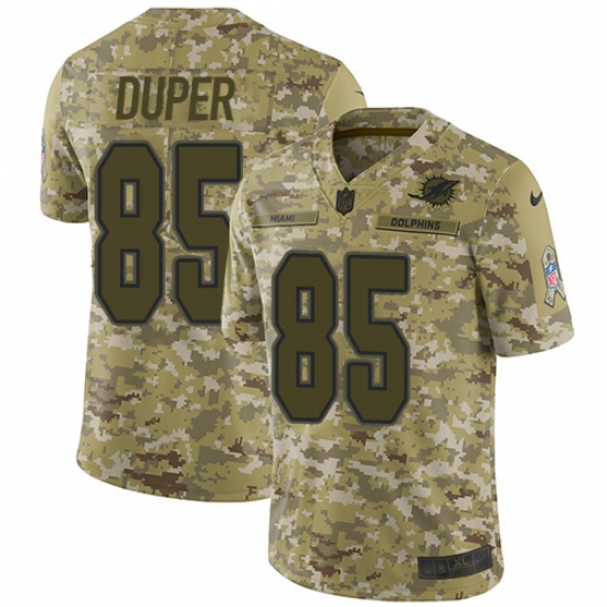 Men's Nike Miami Dolphins 85 Mark Duper Limited Camo 2018 Salute to Service NFL Jersey