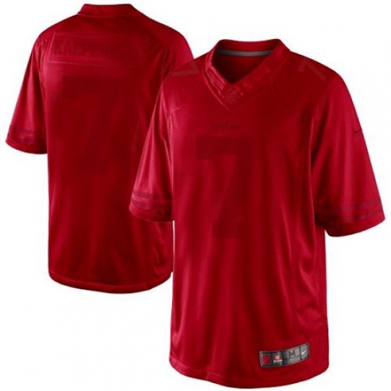 Men's Nike San Francisco 49ers 7 Colin Kaepernick Red Drenched Limited NFL Jersey