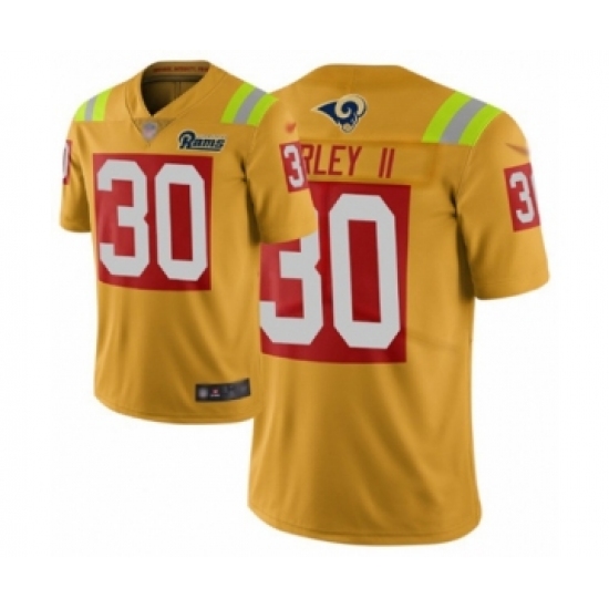 Youth Los Angeles Rams 30 Todd Gurley Limited Gold City Edition Football Jersey